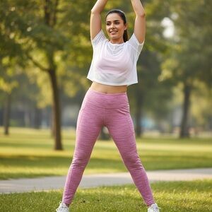 Neleus Tummy Control High Waist Workout Running Leggings for Women